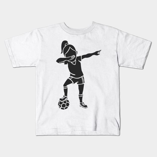 'Dabbing Soccer Girl' Awesome Balls Gift Kids T-Shirt by ourwackyhome